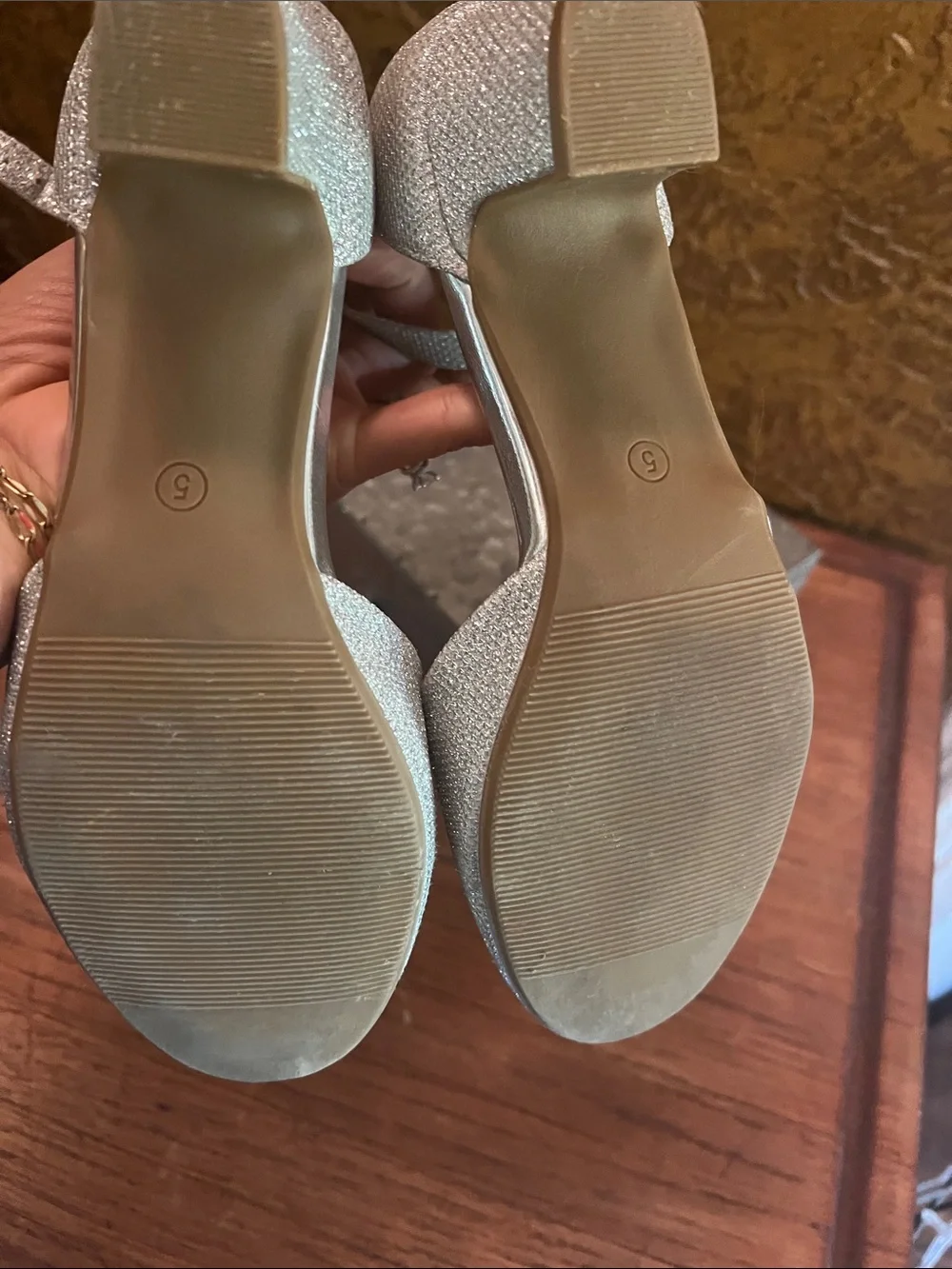 Glittery girls dress shoes